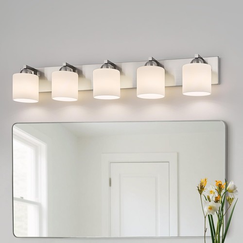 Mirrea light brushed nickel - mirrea, 5-light