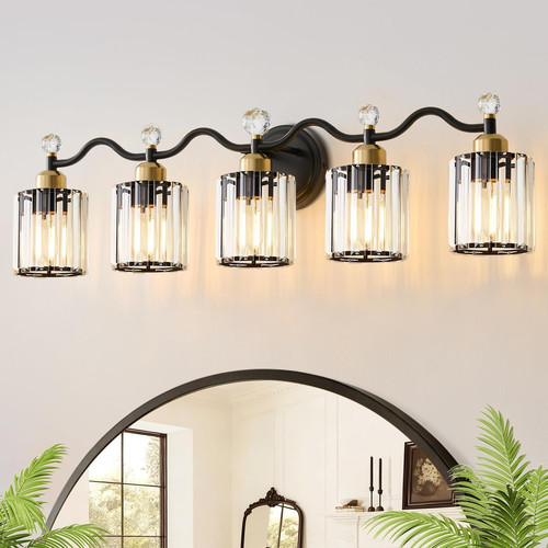 Black gold bathroom - black&gold,