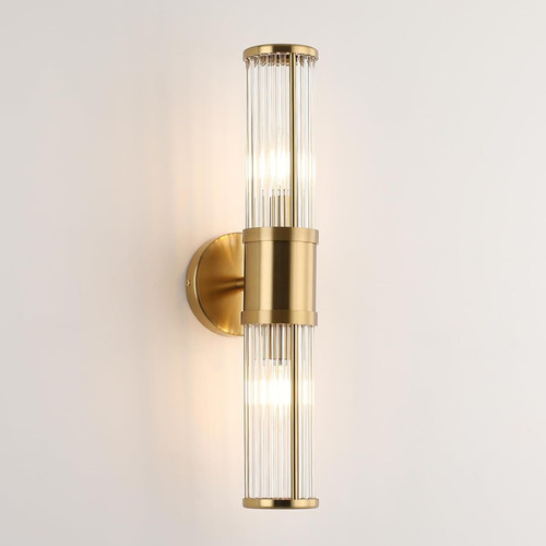 Brass glass rods wall - brass, light